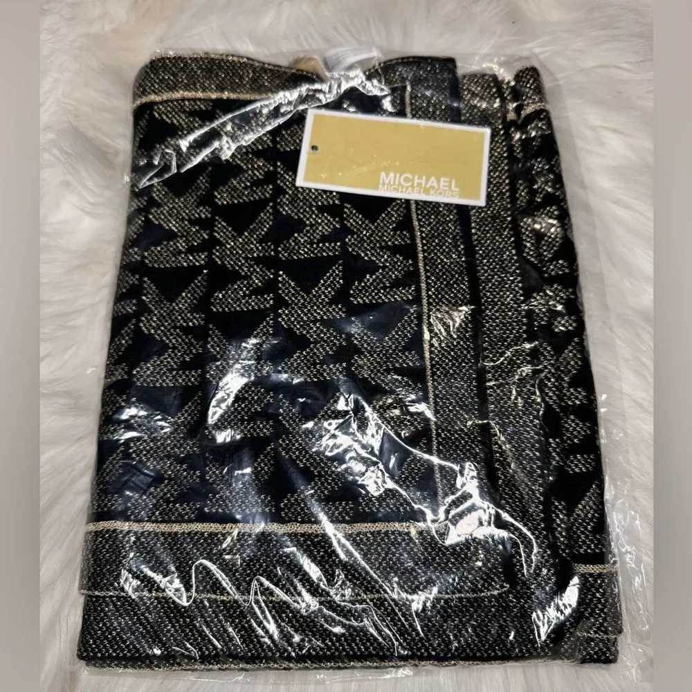 Michael Kors metallic pindot logo scarf